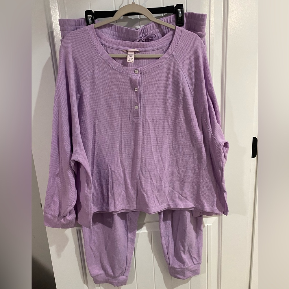 Purple Button-Up Lounge Set